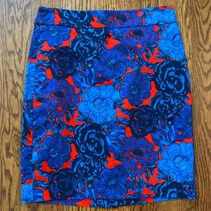 Ann Taylor petite floral mini pencil skirt